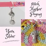 St marker silver tone: Yarn